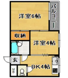 コーポ南住吉【4階】の間取り