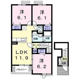 ルーベル宇多津【2階】の間取り