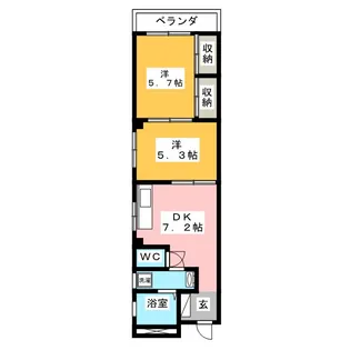 第3川瀬ビル【3階】の間取り