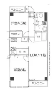 メルシーハイムII【3階】の間取り