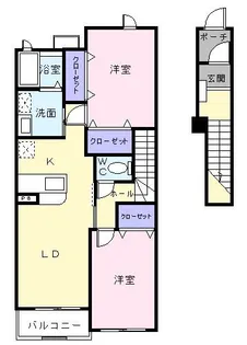 アースリバーA【2階】の間取り
