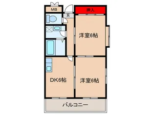 渡辺マンション【2階】の間取り