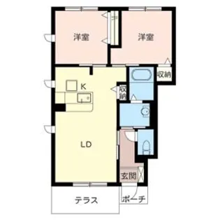 別府ハイツ峰B棟【1階】の間取り