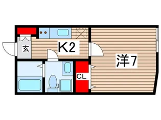 ベルヴィル壱番館【2階】の間取り