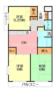シカシン75ビル【6階】の間取り