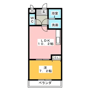 クレスト参番館【1階】の間取り
