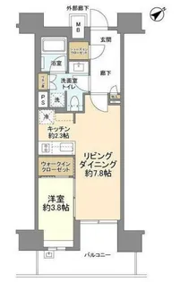 ブランズ芝浦【7階】の間取り