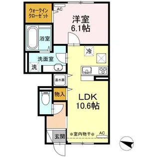 メゾンゆづき【1階】の間取り