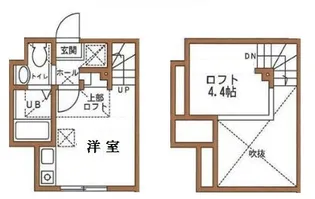 ハーミットクラブハウス長津田B棟【2階】の間取り
