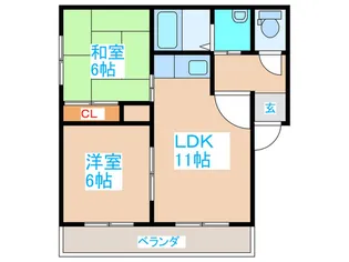 グランベルサ【4階】の間取り