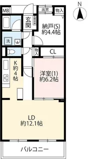 URシティハイツ烏山【1階】の間取り