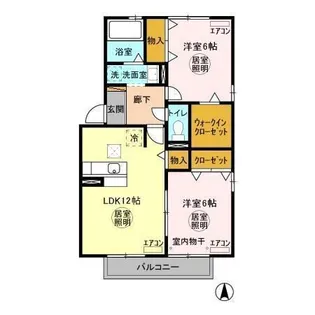 ROYAL GARDEN CASAHARA E【1階】の間取り