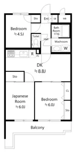 スカイパレス東戸塚【5階】の間取り