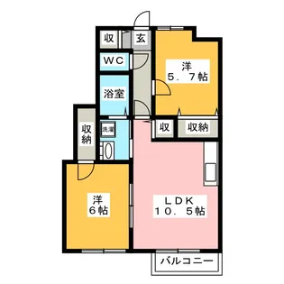 シューペルブ A【1階】の間取り