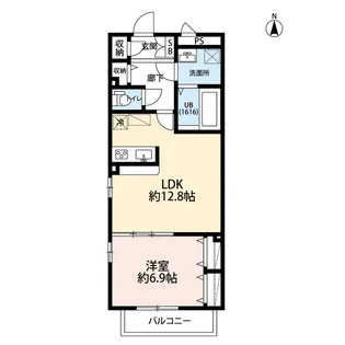 アドシール若柳I【2階】の間取り