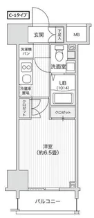 レジディア笹塚II【2階】の間取り