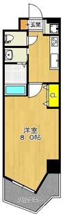 シャルマンフジ天神橋ノース【5階】の間取り