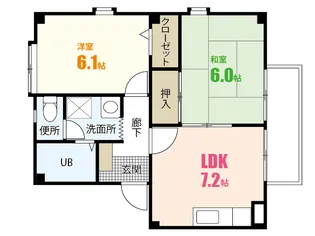 フォブールTESHIMA【2階】の間取り