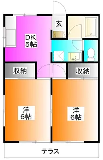 エスポアールハイツ【2階】の間取り