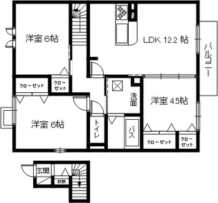 フローリッシュ瀬田【2階】の間取り