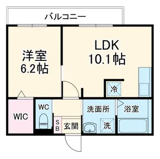 ハーミットクラブハウス高田【2階】の間取り
