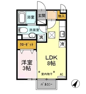 ライブリーコート【1階】の間取り