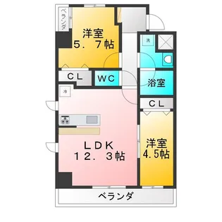 BLANC【6階】の間取り