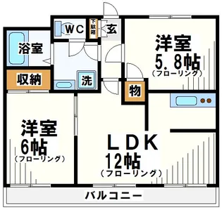 移山ハイツ【3階】の間取り