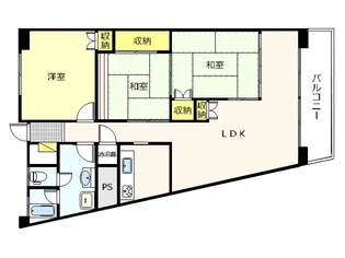 東船橋和光台ハイツ【2階】の間取り