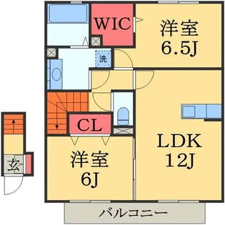 フルール・ド・スリジェII【2階】の間取り