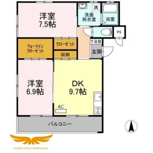 ヴィンテージ八王寺【1階】の間取り