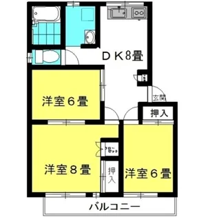 グランシャリオ 1番館【1階】の間取り