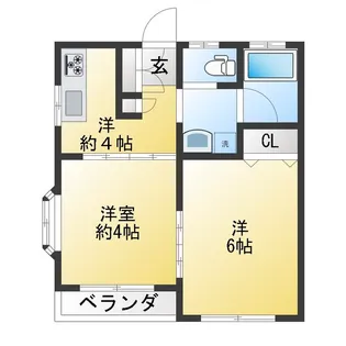 クライアント上麻生B【2階】の間取り