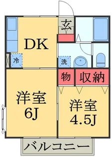 ドミール西都賀【2階】の間取り