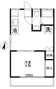フラット長原【2階】の間取り