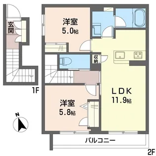 レフィシア【SHM】【2階】の間取り