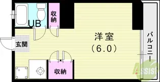 シャトー朝霧【2階】の間取り