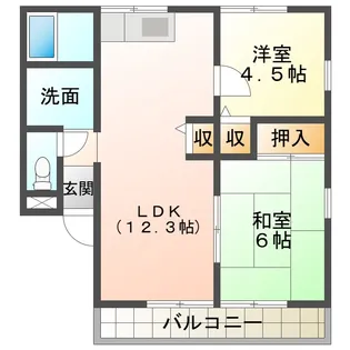 ラフィーネ南郊 D【1階】の間取り