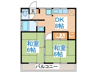 コーポささき【2階】の間取り