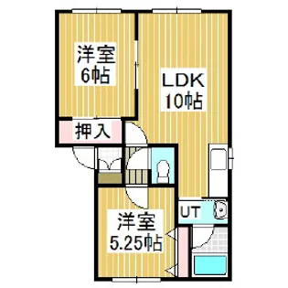グリスター明野元町【1階】の間取り
