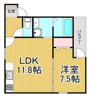 フジパレス新伊丹駅東ウエスト【1階】の間取り