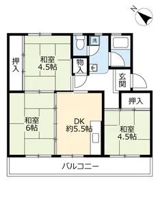UR下大利【5階】の間取り
