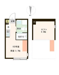 ハーモニーテラス貫井III【1階】の間取り