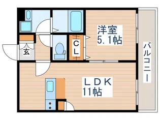 ヴァンベールヒルズ国立【3階】の間取り