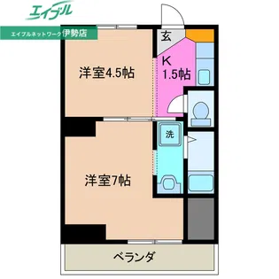 ヴィラナリー小俣2号棟【4階】の間取り