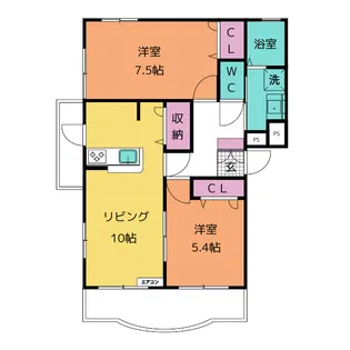 シャルマン・E【2階】の間取り
