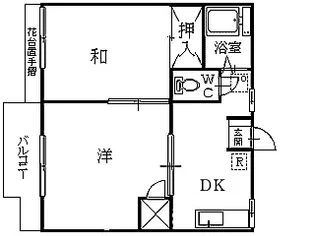 ライブシティα【2階】の間取り