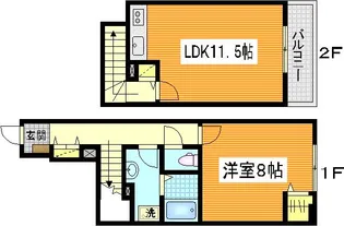 メゾン・ボヌール【1階】の間取り