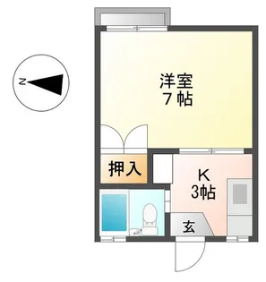 ミラベル燈明田C棟【1階】の間取り