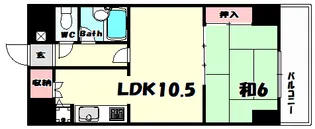 ライオンズマンション三宮第2【2階】の間取り